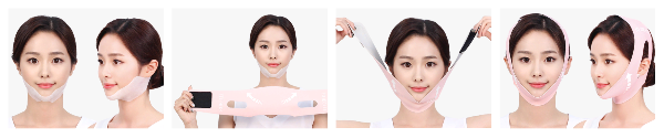 Набор масок + бандаж для подтяжки контура лица Rubelli Beauty face premium 20мл*7