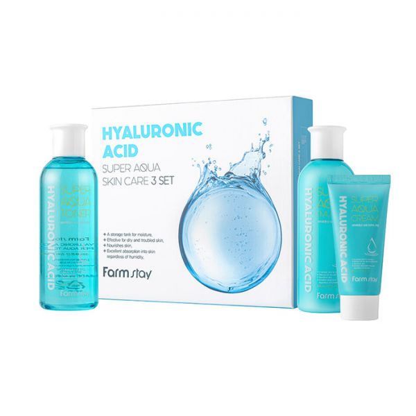 Набор для лица с гиалуроновой кислотой FarmStay Hyaluronic Acid Super Aqua Skin Carе