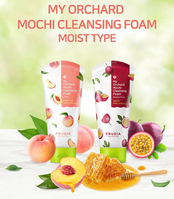 Пенка для умывания с экстрактом персика  Frudia My Orchard Peach Mochi Cleansing Foam (120мл)